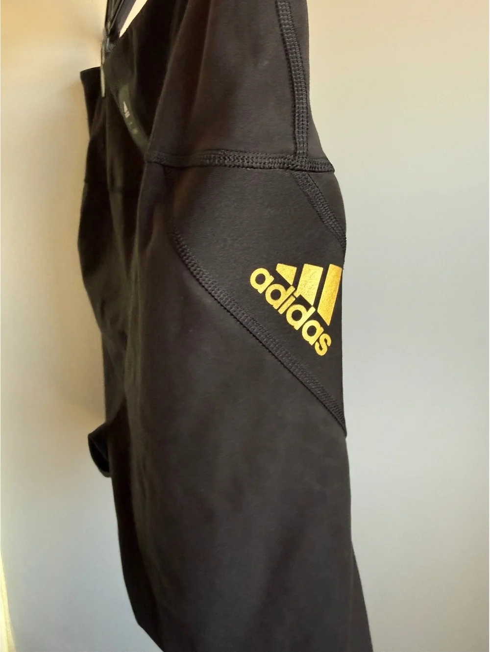 Adidas 11 Honoré Women’s High-Rise Biker Shorts Black Gold Size 2X